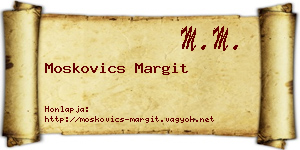 Moskovics Margit névjegykártya